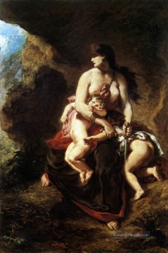 Medea über ihre Kinder romantische Delacroix Nacktheit Eugene to Kill Ölgemälde